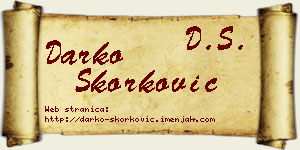 Darko Skorković vizit kartica